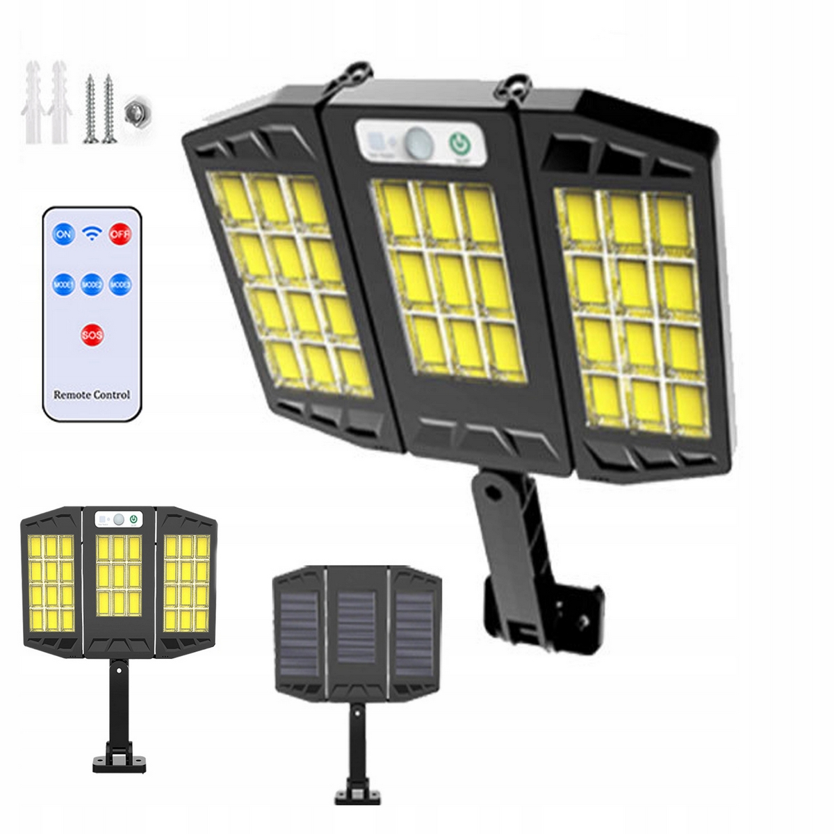 Pouličné svietidlo 300 W 6200 lm na solárne napájanie